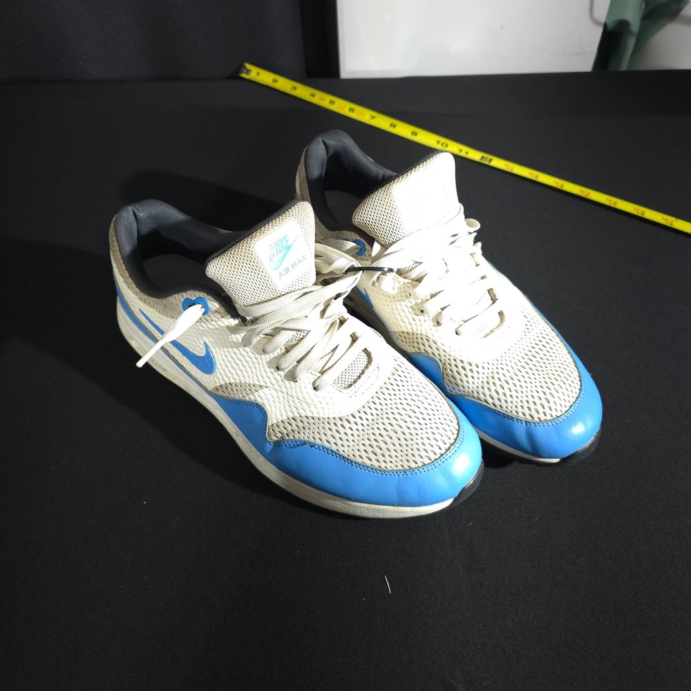 Nike Air Max 1 G Mens 10 White Blue Golf Shoes CI7576-101 Spikeless Mesh Sporty‎